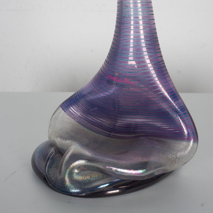 Heiner Düsterhaus – Signed Studio Glass Vase (12 x 12 x 31.5 cm) 