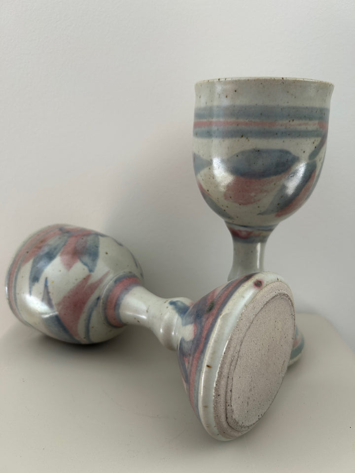 Set van 2 Vintage Beaufort Pottery Bekers Australië – 9x9x19,5cm
