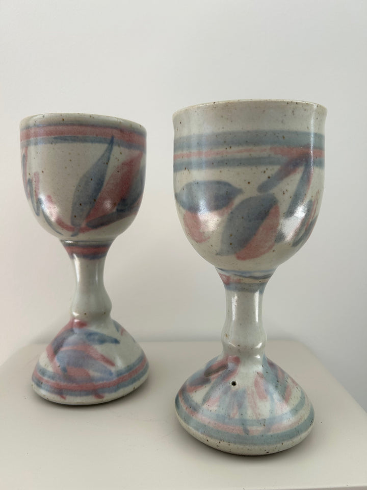 Set van 2 Vintage Beaufort Pottery Bekers Australië – 9x9x19,5cm