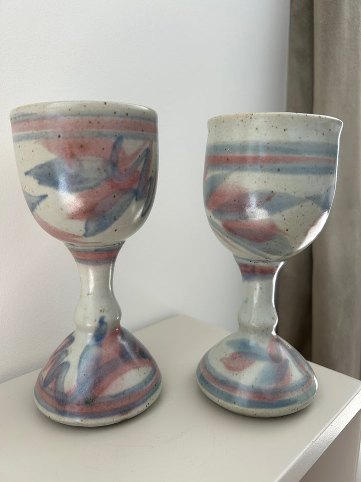 Set van 2 Vintage Beaufort Pottery Bekers Australië – 9x9x19,5cm