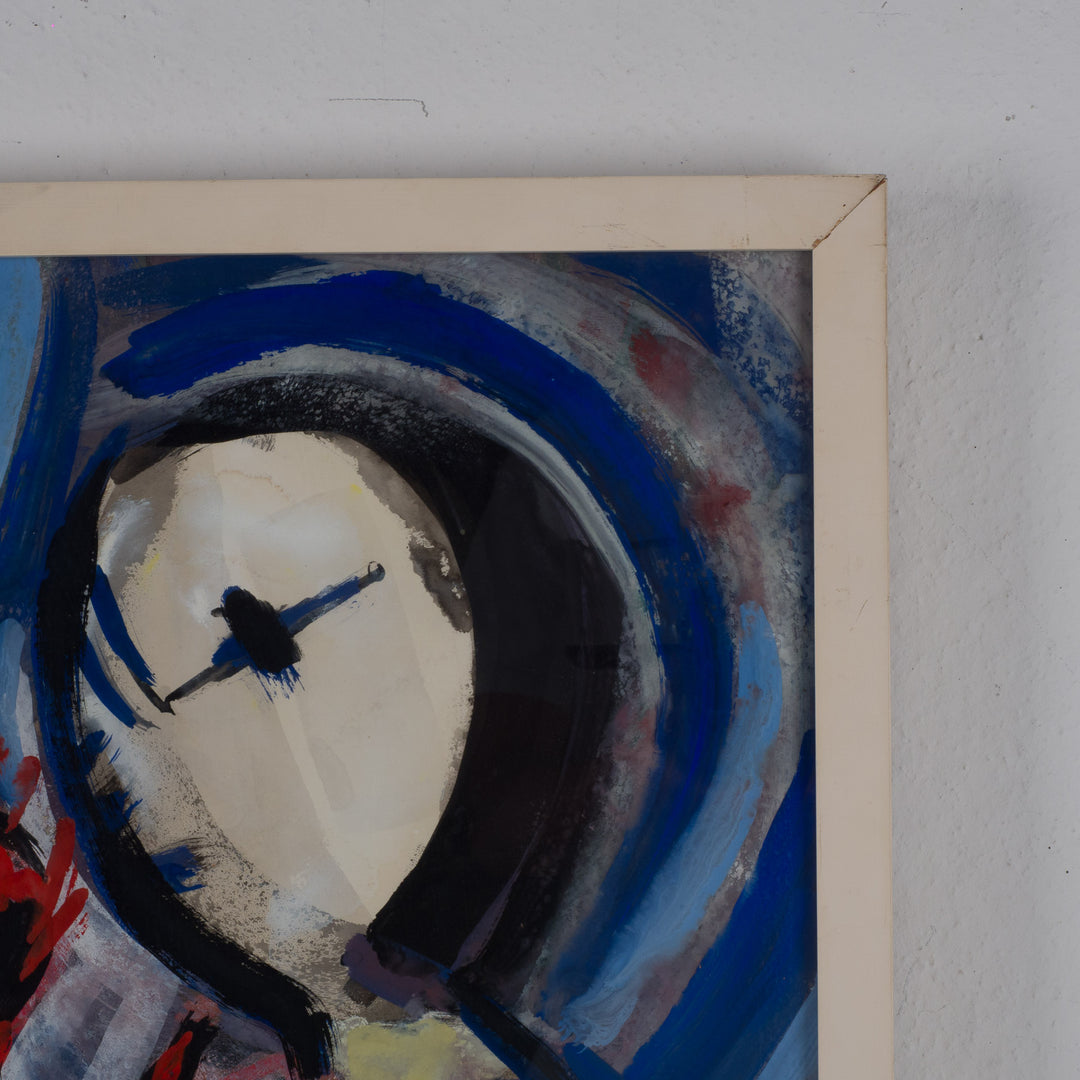 Kleurrijke abstracte gouache op papier – André Bulthé