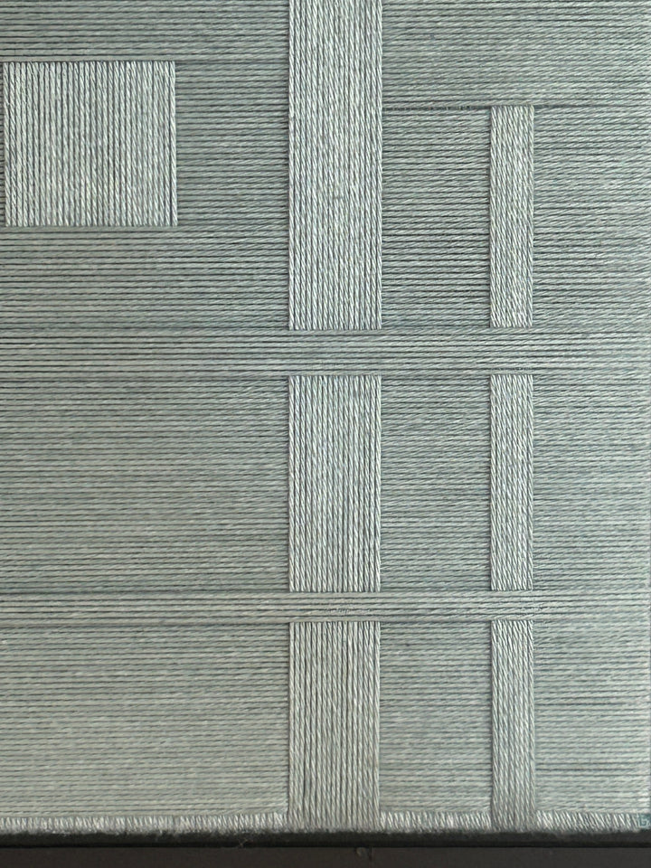Atelier S – Geometrisch textielreliëf in mintgroen  – 38 x 38 x 4 cm