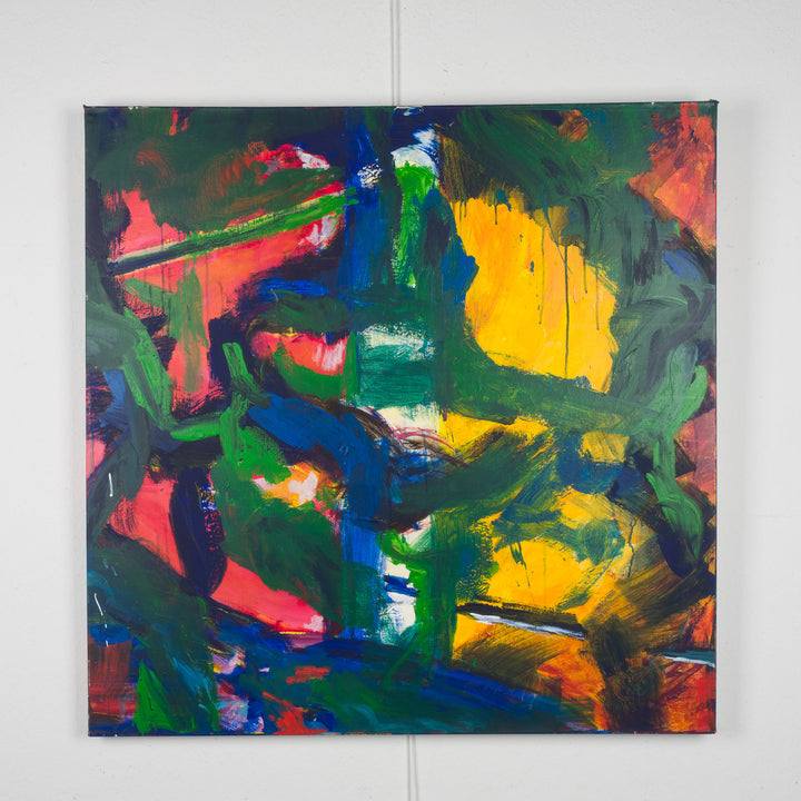 Kleurrijk abstract schilderij – 100 x 100 cm – Uniek en expressief