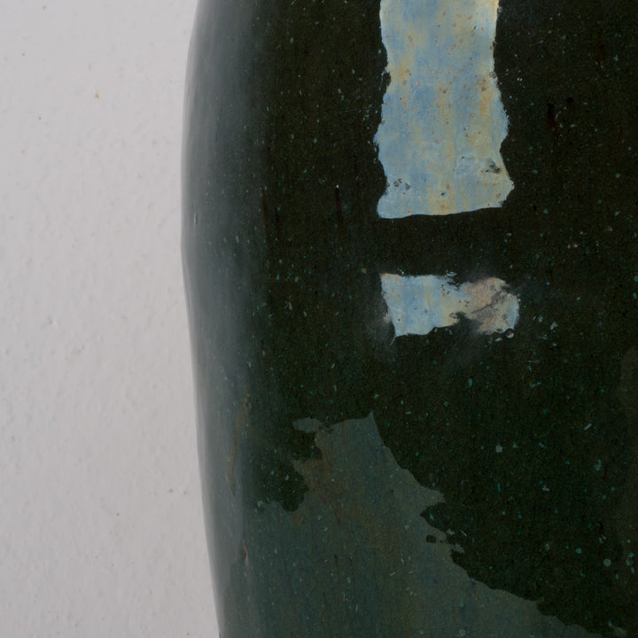 Grote geglazuurde groene terracotta pot – 29 × 29 × 34 cm