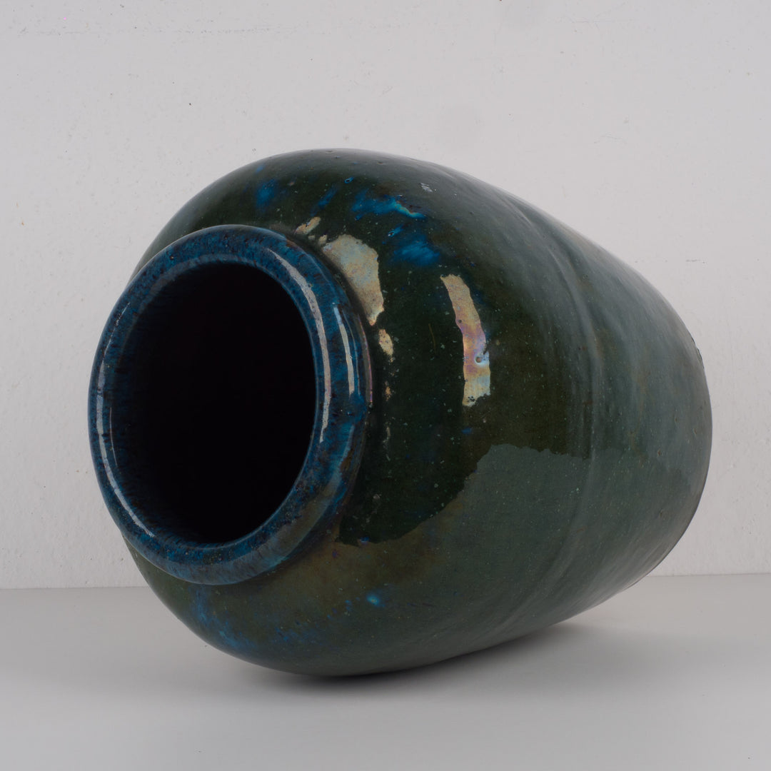 Grote geglazuurde groene terracotta pot – 29 × 29 × 34 cm