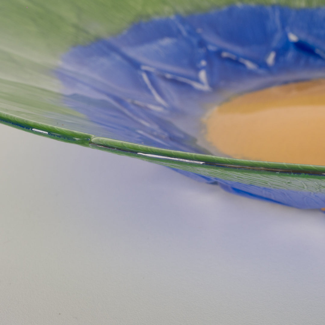 Handgeschilderde glazen schaal – kleurrijke decoratieve schaal