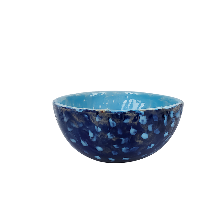 Diepblauwe Handgemaakte Keramische Schaal / 23x23x11cm  – Jan Deceuninck | Uniek Atelierstuk