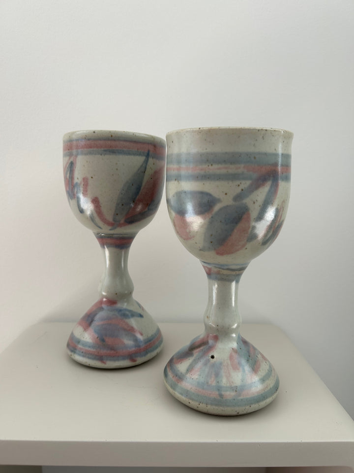 Set van 2 Vintage Beaufort Pottery Bekers Australië – 9x9x19,5cm