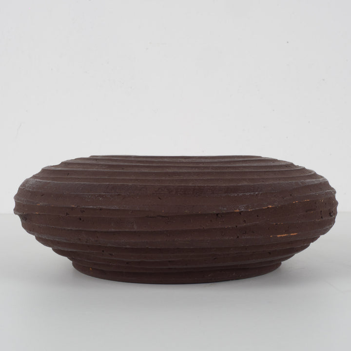 Authentieke gietijzeren schaal in bruin – robuuste karakterdecoratie / 22,5 x 22,5 x 6,5 cm