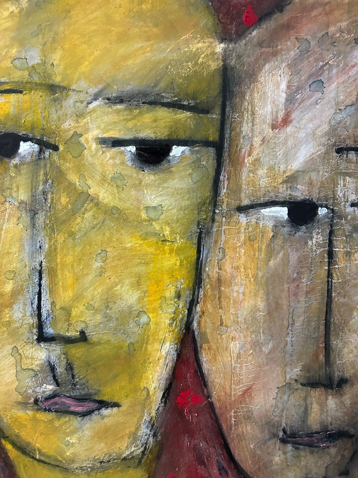 Schilderij van 3 Kleurrijke Personages – Paul Vanhee (1m x 0,80m)