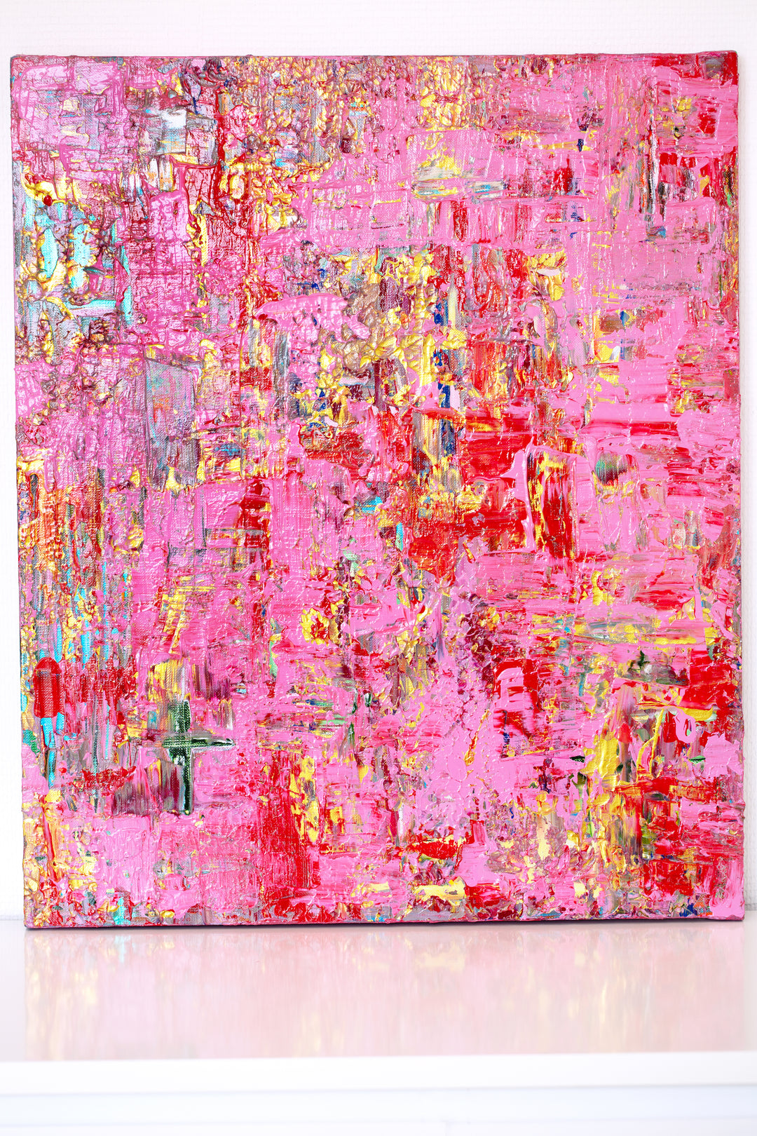 Hedendaag schilderij 'Pritty in pink' door Marc Rubenska