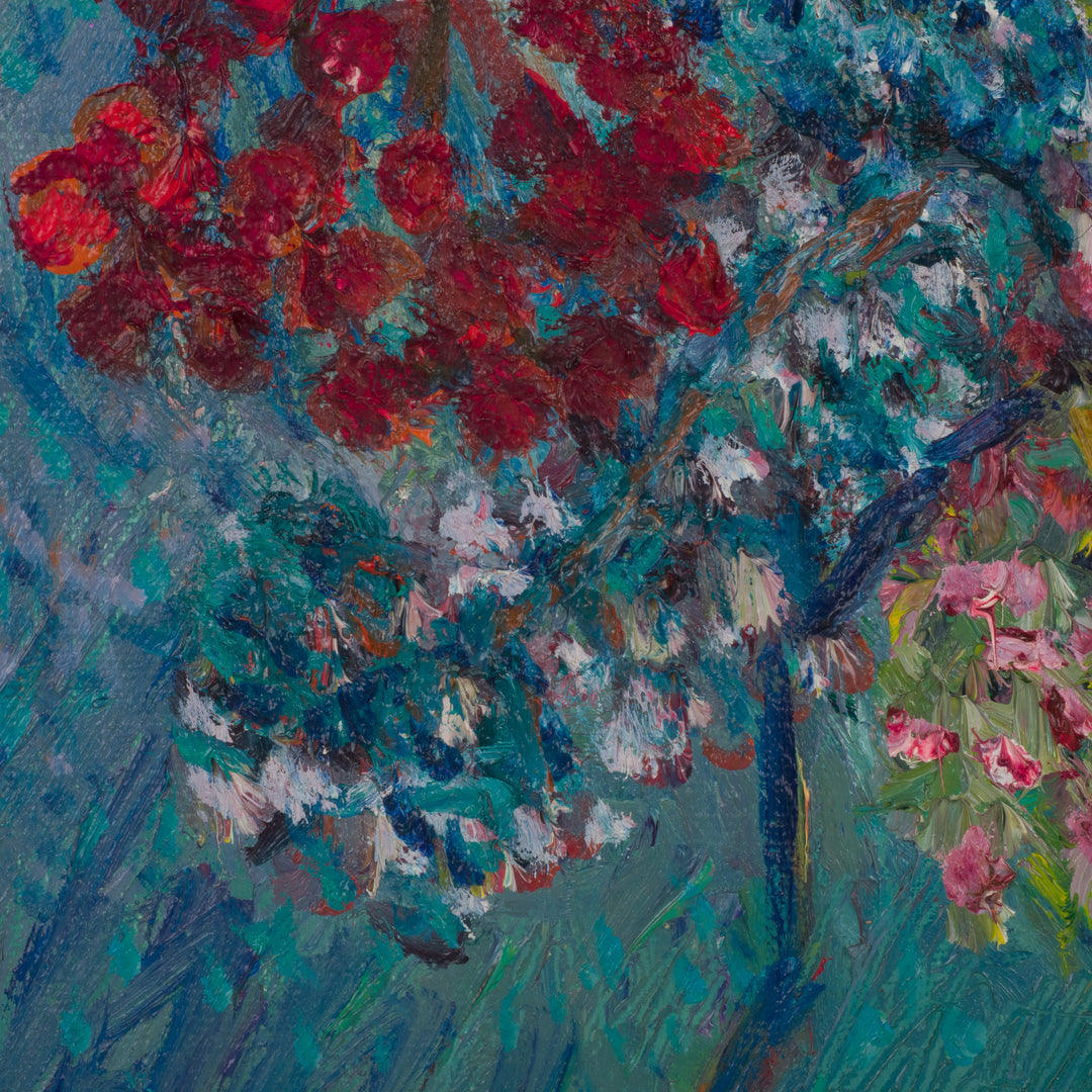 Bloemenschilderij 1959 – Gesigneerd E.E.R. – 40 x 50 x 2 cm