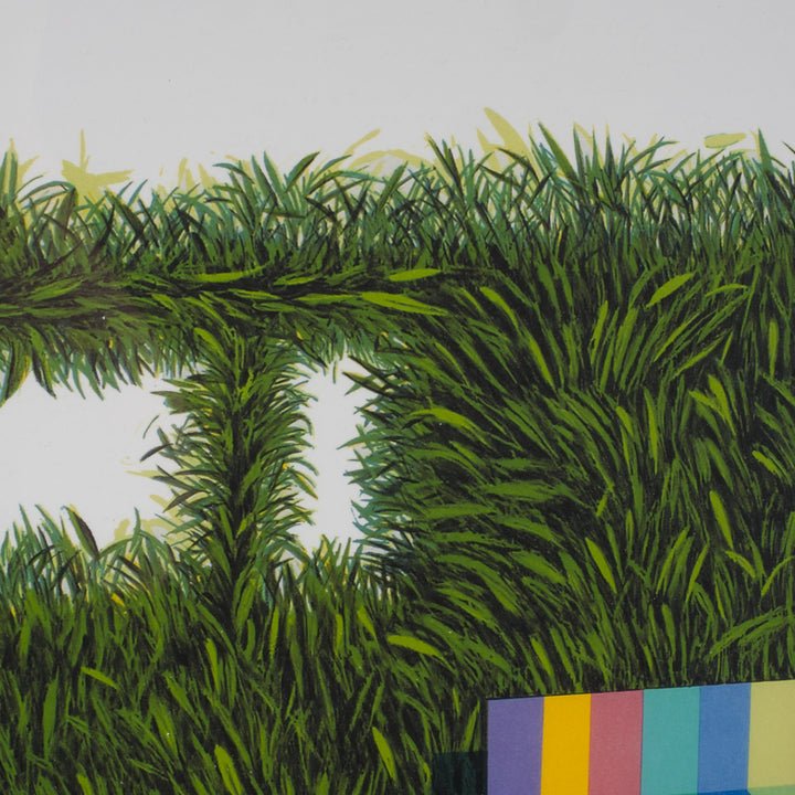 Elias – Surreal Lithograph with Green Van | 69 x 49 cm (framed) 