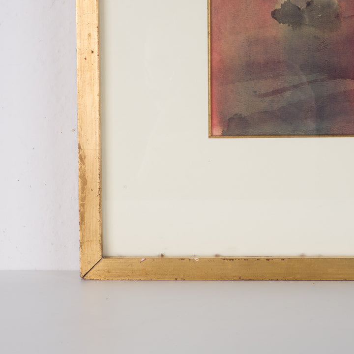 M. Gibon – Aquarel “Drie Mensen” (1970)