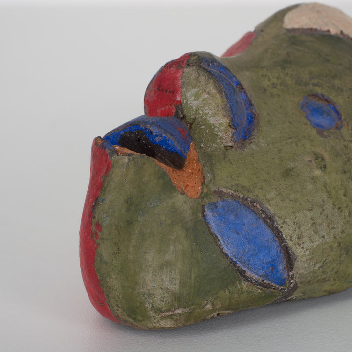 Klein Afrikaans decoratief maskertje – groen, rood en paars