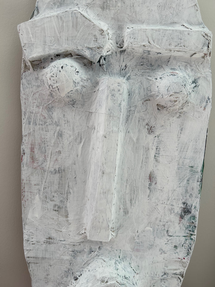 Stilte in Vorm: groot papier-maché Masker (60 cm) om neer te zetten om of om op te hangen