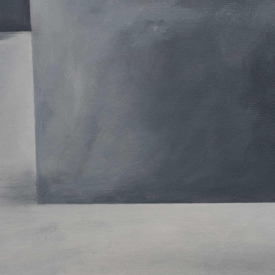 Schilderij “Architectural Silence nr. 21” – Ruimte als ervaring in verstilde lagen | grijs schilderij / 50,5x70,5x2,5cm /  - Monique Coppieters
