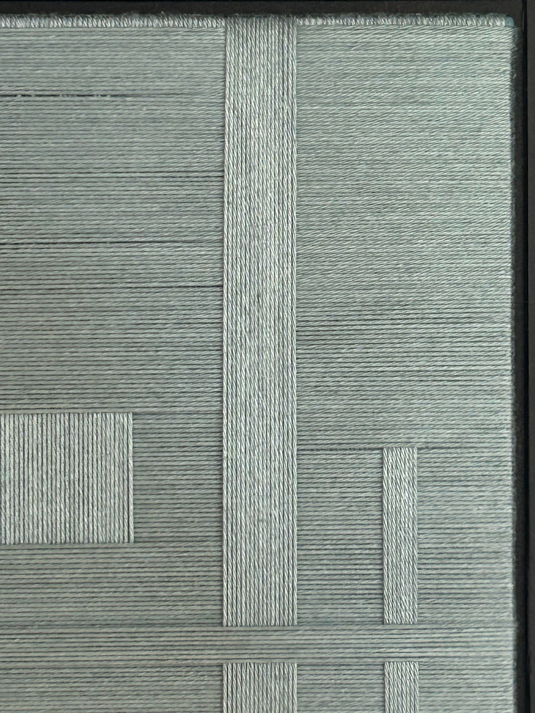 Atelier S – Geometrisch textielreliëf in mintgroen  – 38 x 38 x 4 cm
