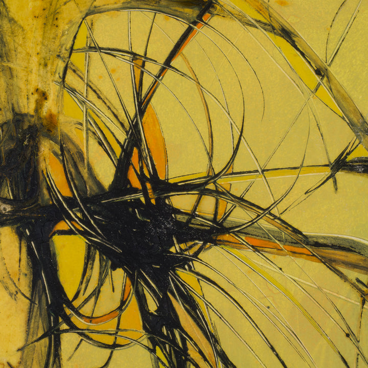 Abstract schilderij in geel – H. De Craene