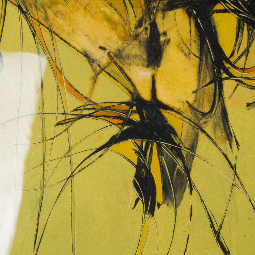 Abstract schilderij in geel – H. De Craene