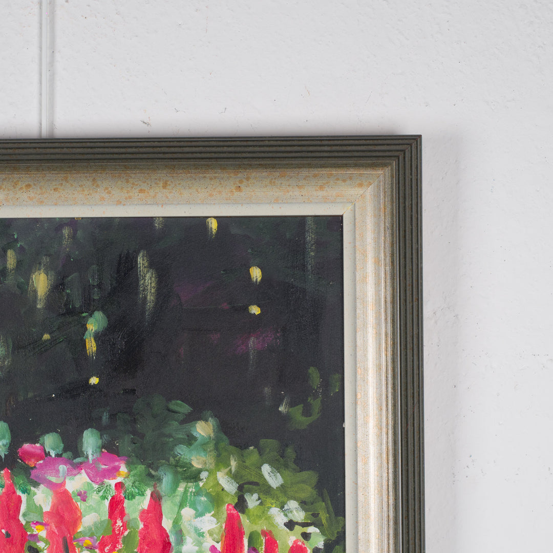 Oskar Gramann – Genaamd werk in verzilverd houten kader