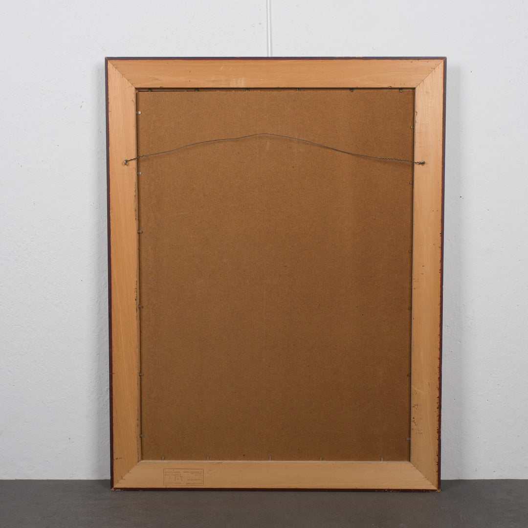 Oskar Gramann – Genaamd werk in verzilverd houten kader