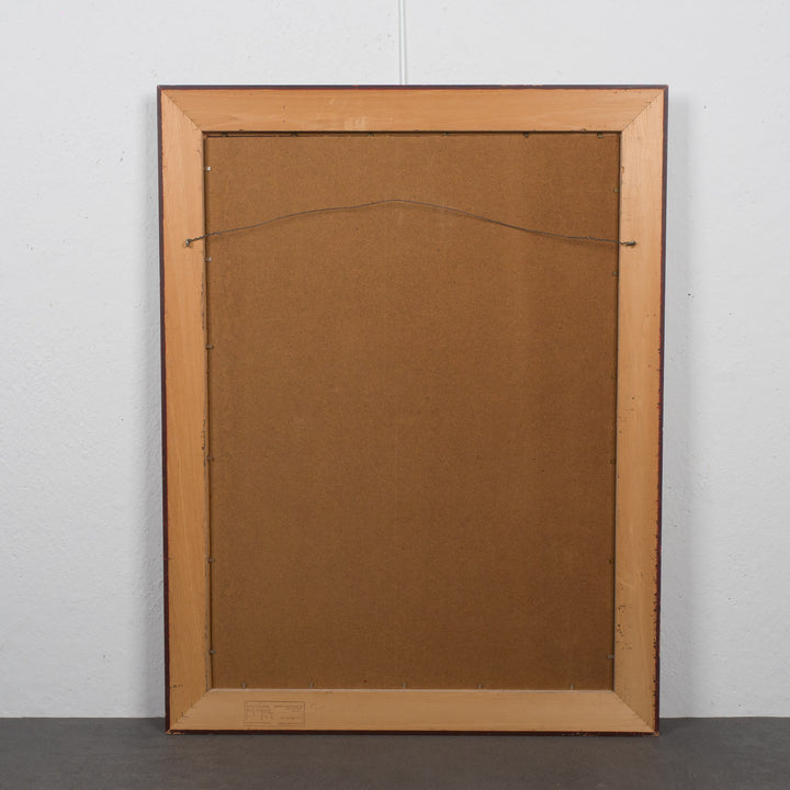 Oskar Gramann – Genaamd werk in verzilverd houten kader