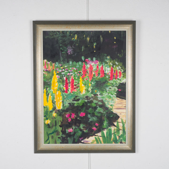 Oskar Gramann – Genaamd werk in verzilverd houten kader