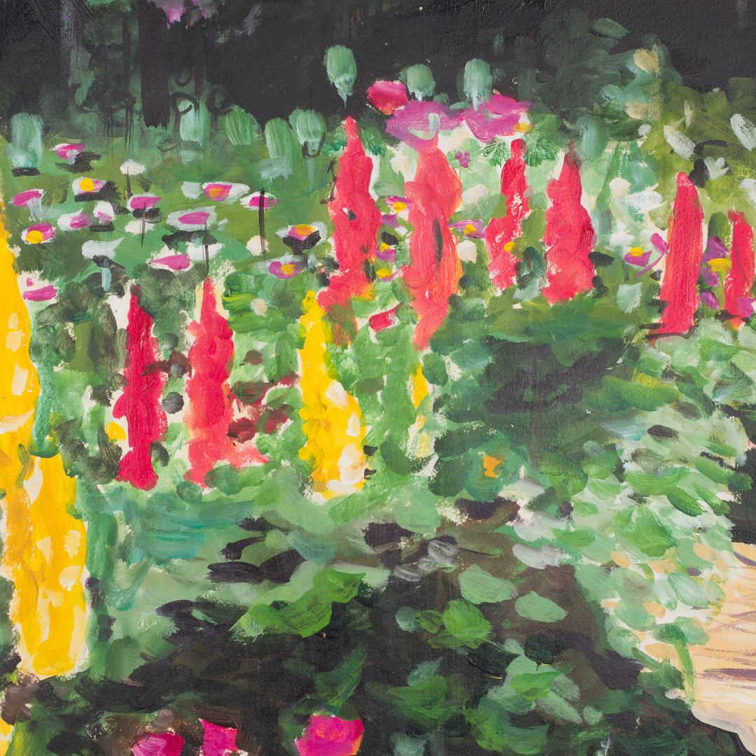 Oskar Gramann – Genaamd werk in verzilverd houten kader