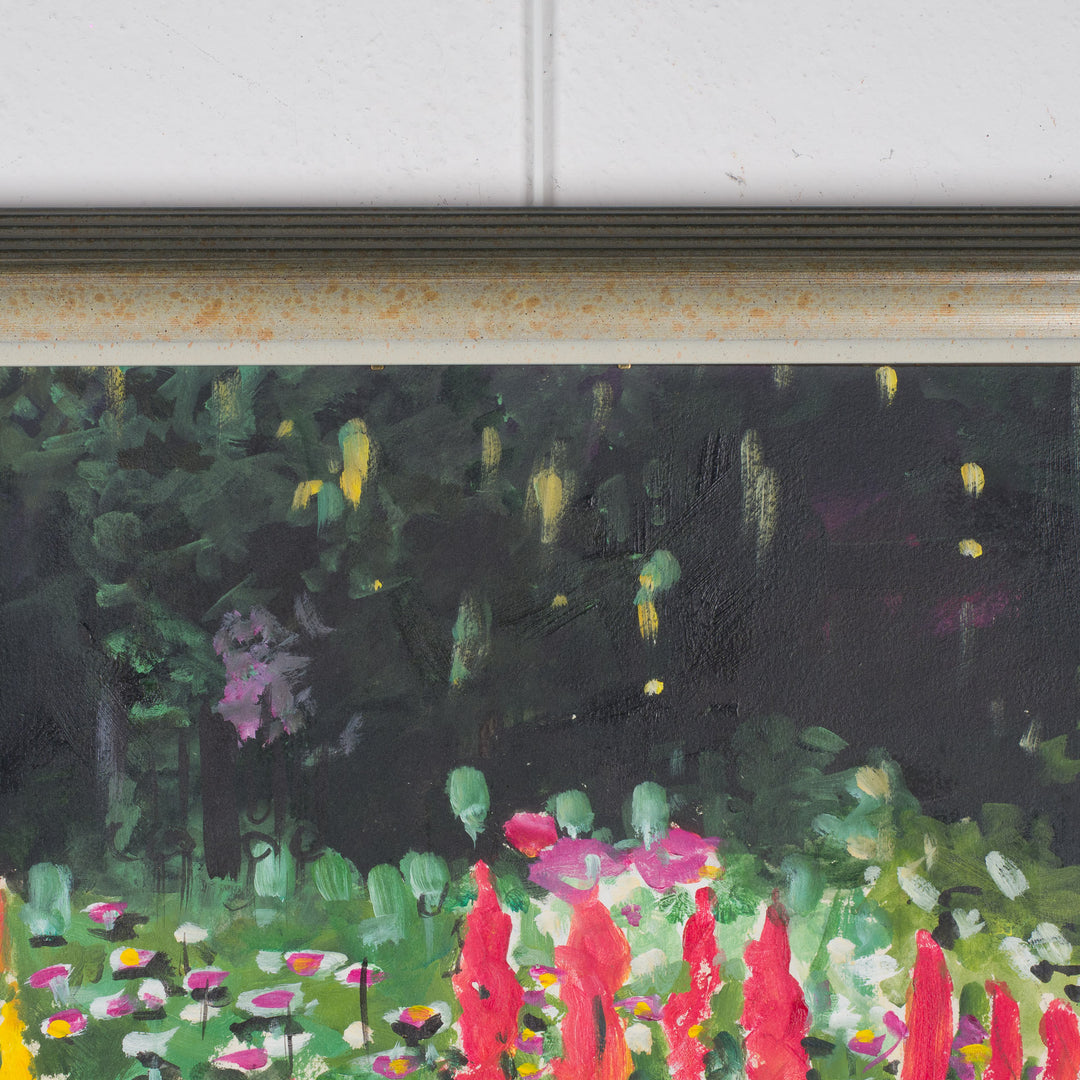 Oskar Gramann – Genaamd werk in verzilverd houten kader