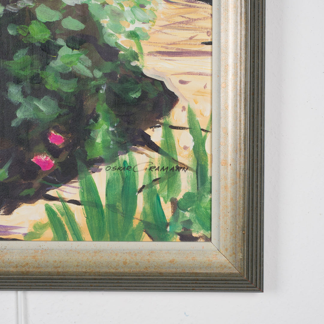 Oskar Gramann – Genaamd werk in verzilverd houten kader