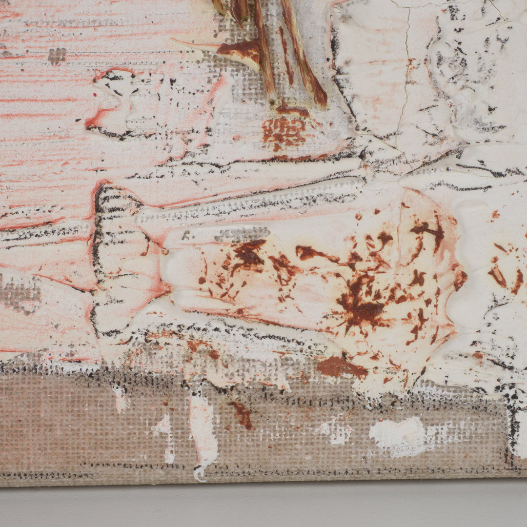 Schilderij structuren in beige & terracotta – Linda Hosten (Oostende)