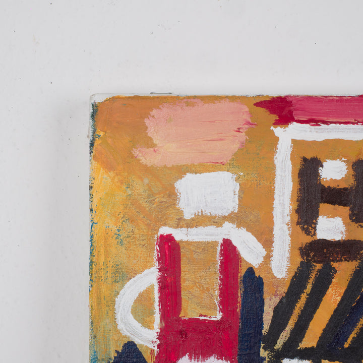 Abstract figuratief schilderij – sociaal atelier – 60 x 50 x 2 cm