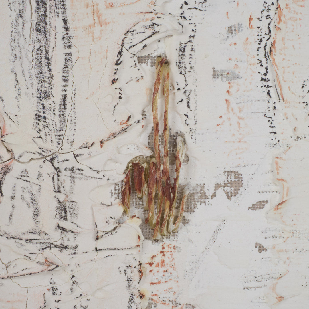 Schilderij structuren in beige & terracotta – Linda Hosten (Oostende)