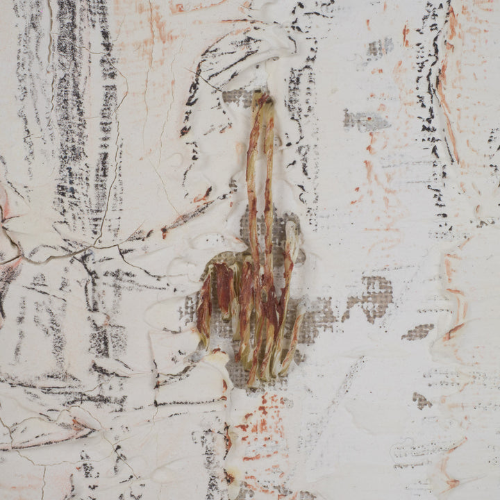 Schilderij structuren in beige & terracotta – Linda Hosten (Oostende)