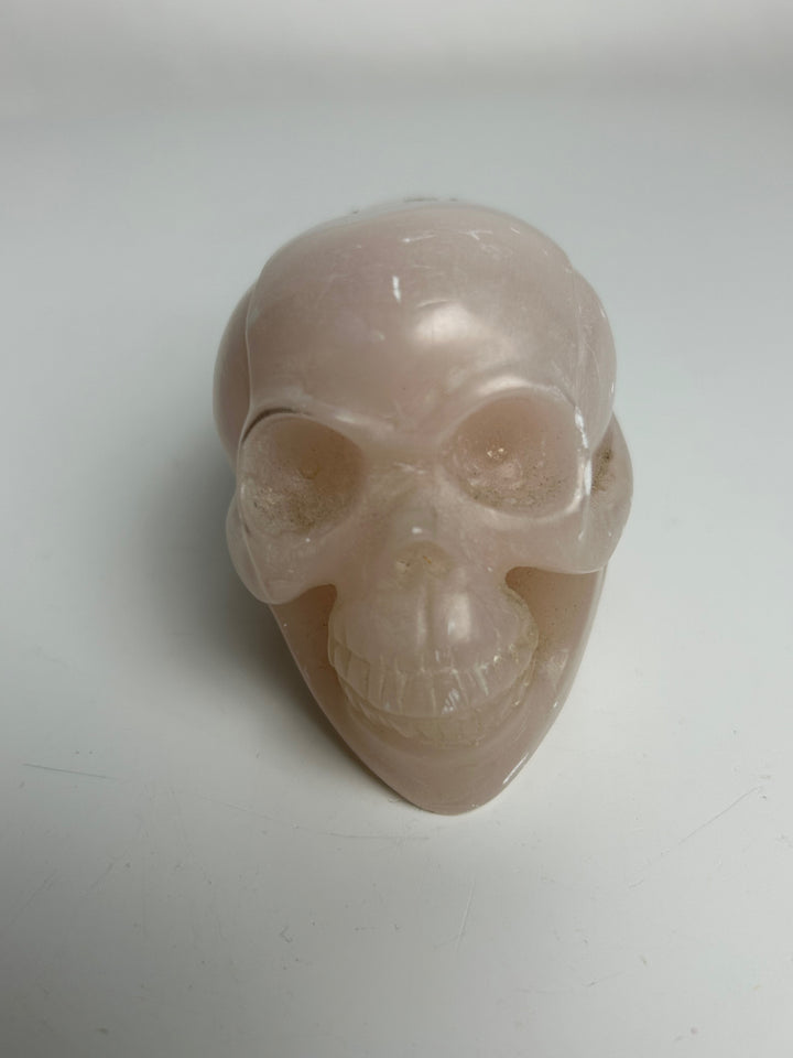 Sculpture – Skull in pink calcite | 15 x 5.5 x 7 cm