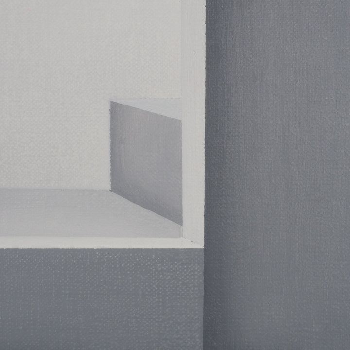 Schilderij “Stille architectuur als doorgang naar licht en ruimte” – Monique Coppieters - 70,5x50,5cm