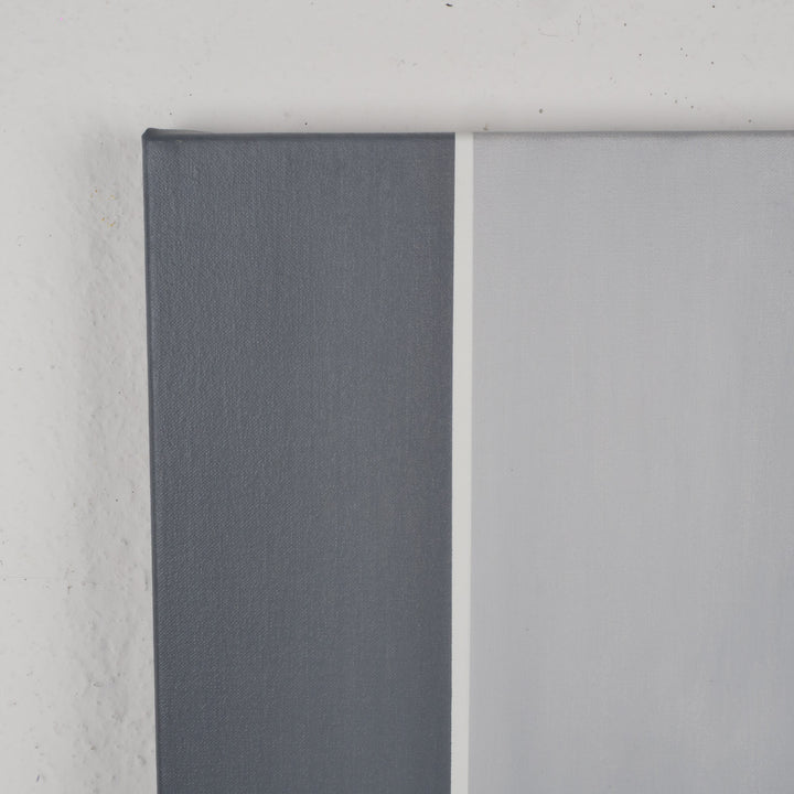 Schilderij 'De stilte van een eerste stap – balans tussen ruimte en beweging' / 70,5x50,5cm / door Monique Coppieters