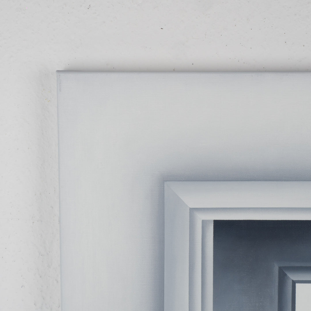 Schilderij 'Doorgangen van stilte – een reis naar licht en diepte' door Monique Coppieters