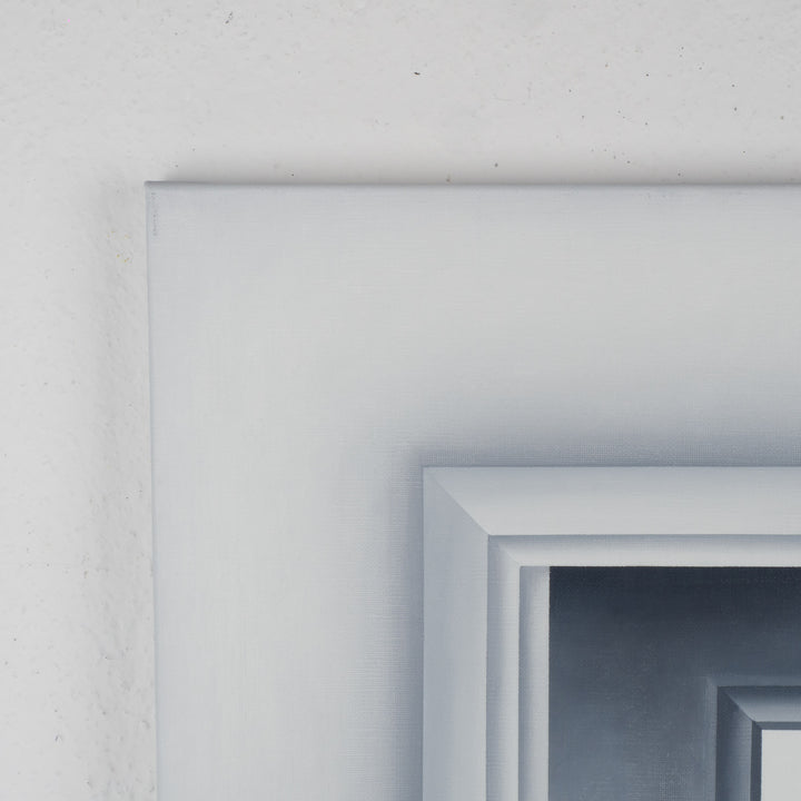 Schilderij 'Doorgangen van stilte – een reis naar licht en diepte' door Monique Coppieters