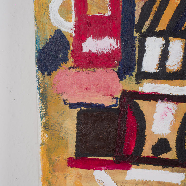 Abstract figuratief schilderij – sociaal atelier – 60 x 50 x 2 cm