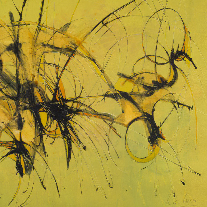 Abstract schilderij in geel – H. De Craene