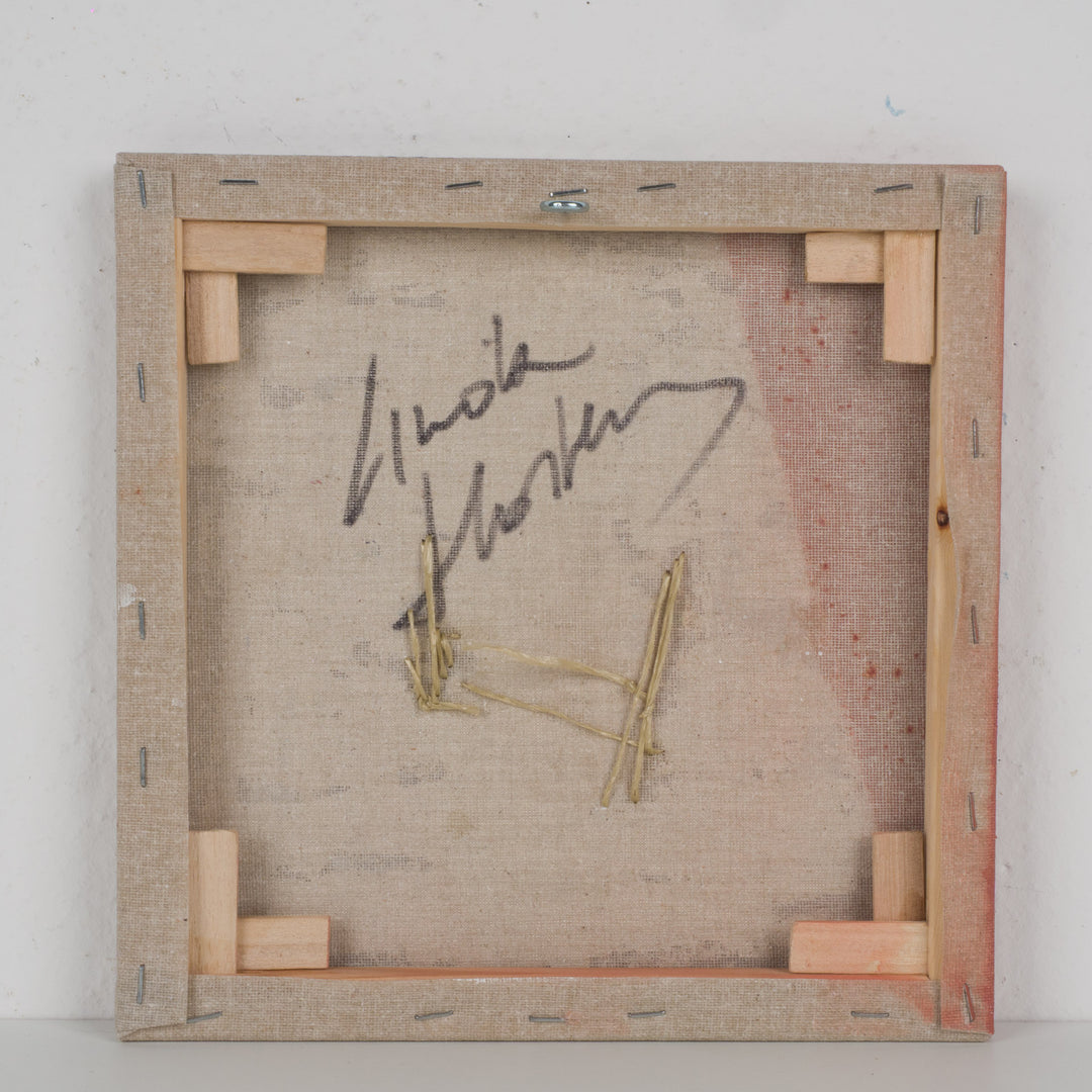 Schilderij structuren in beige & terracotta – Linda Hosten (Oostende)