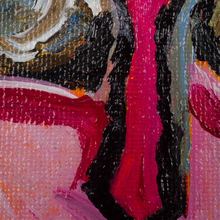 Expressieve Vrouw – Hedendaags Schilderij van JP Terryn (20,5 x 20,5 cm)