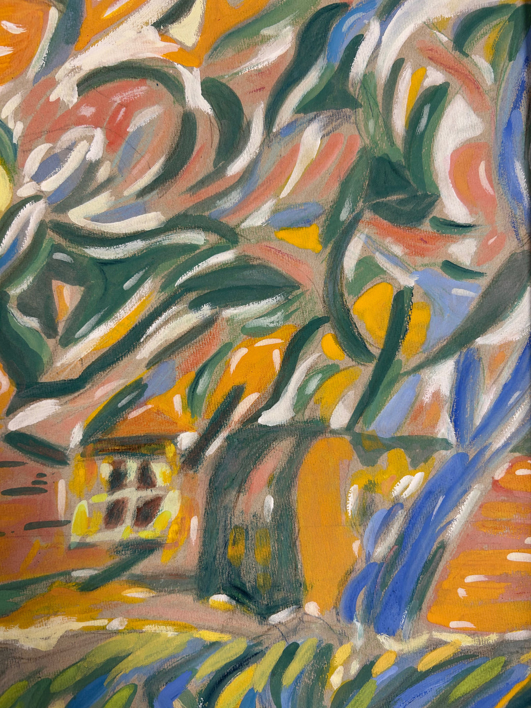 Schilderij 'Landschap in Beweging' door S. Matthijs