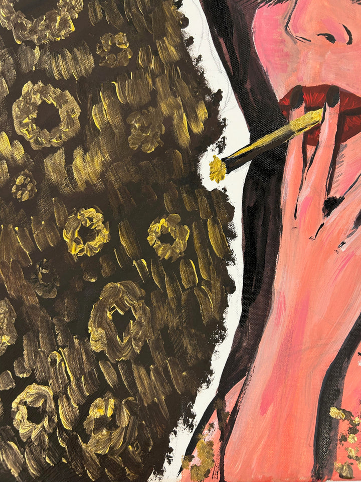 Schilderij 'Gouden Stilte' door A. Peters