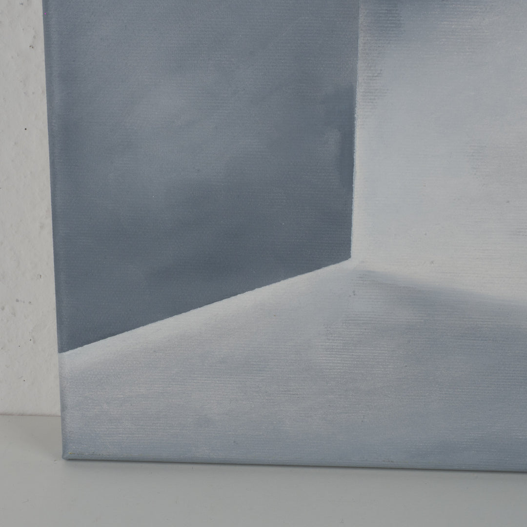 Schilderij “Architectural Silence nr. 21” – Ruimte als ervaring in verstilde lagen | grijs schilderij / 50,5x70,5x2,5cm /  - Monique Coppieters
