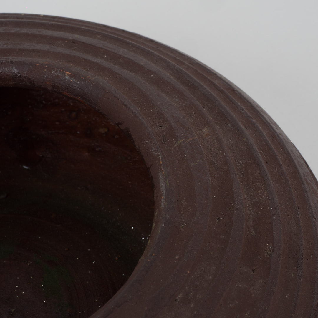 Authentieke gietijzeren schaal in bruin – robuuste karakterdecoratie / 22,5 x 22,5 x 6,5 cm
