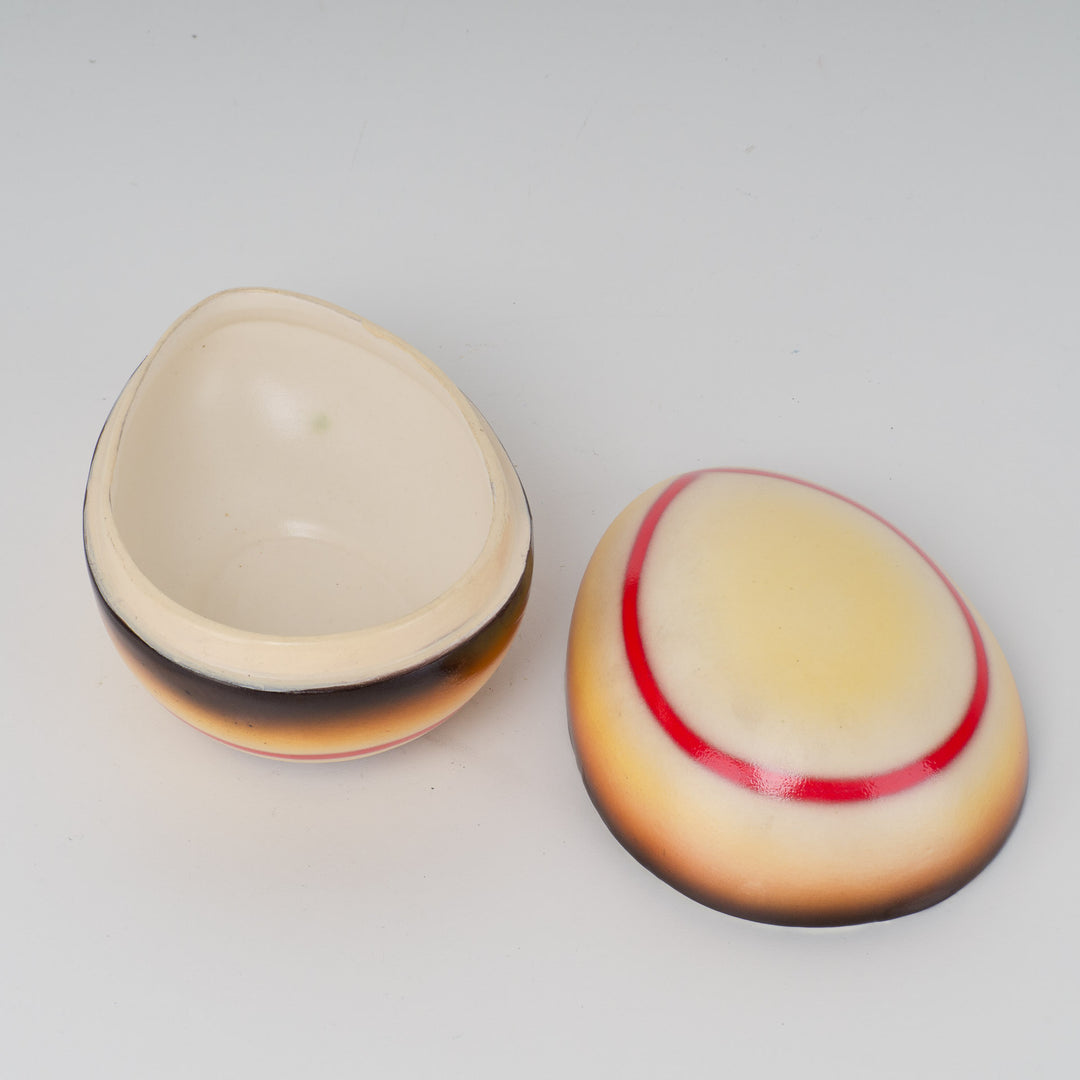 Keramisch dekselpotje BIHL – Tschechoslovakia – 16 x 11 x 10 cm