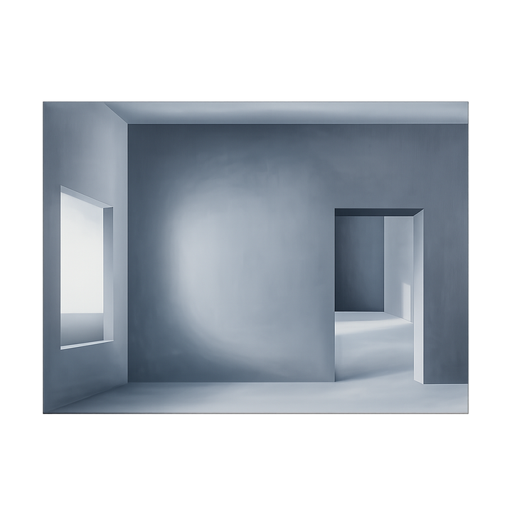 Schilderij “Architectural Silence 13” – Minimalistische architecturale kunst | 50,5 x 70,5 cm